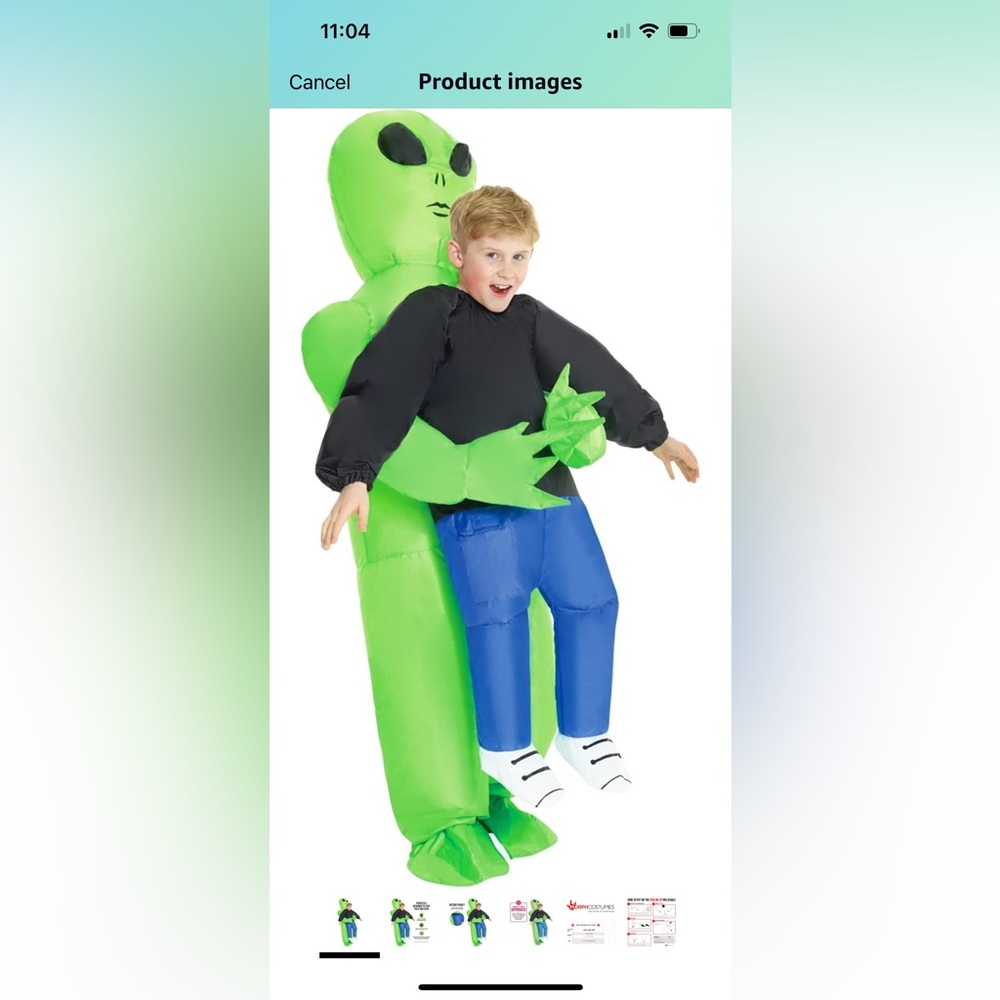 Inflatable Alien Halloween Costume